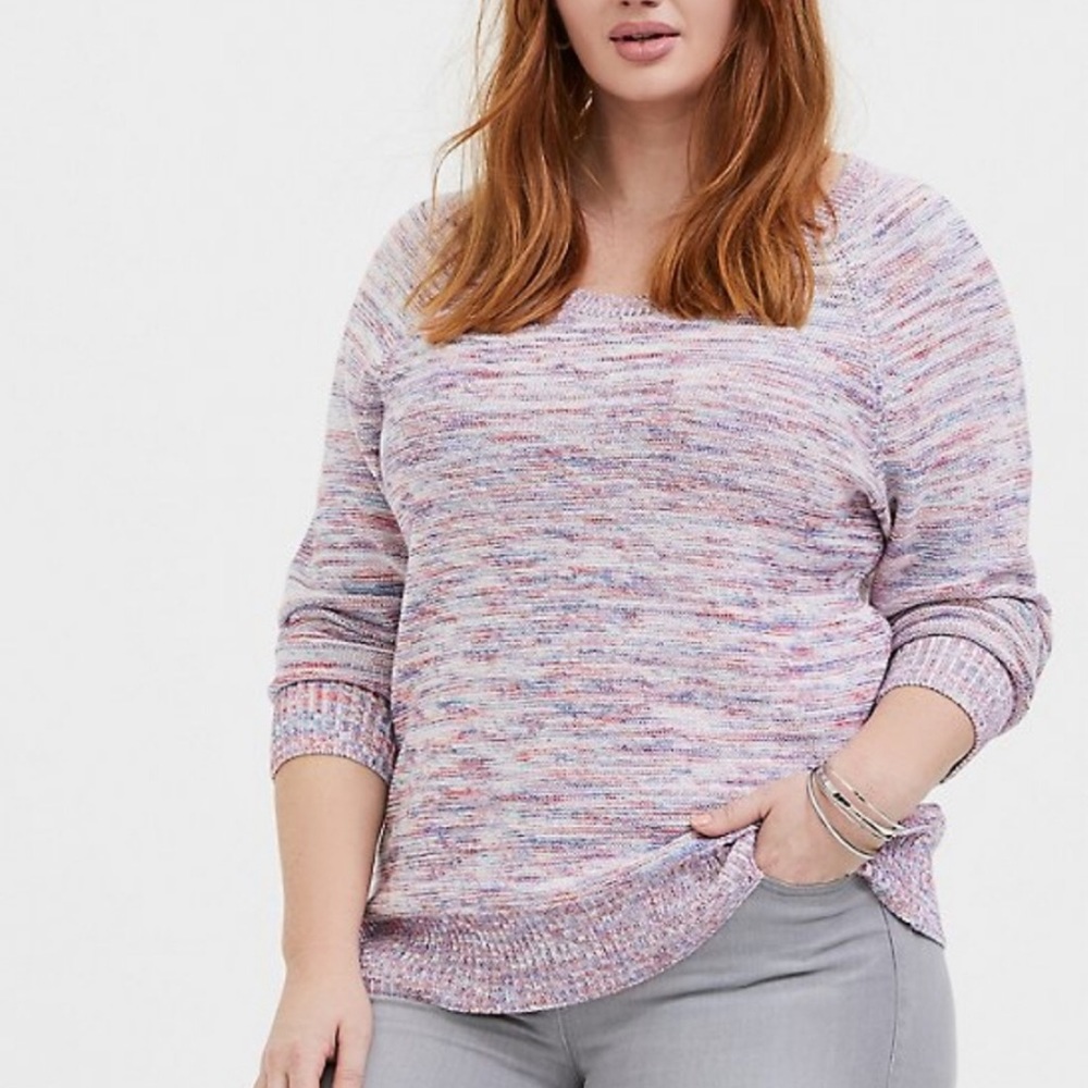 Torrid Multicolor Confetti Yarn Pullover Sweater size 1X